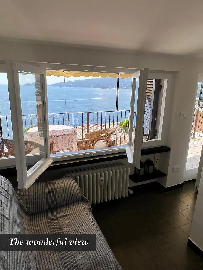 Nautilus Vista Mare Mozzafiato A 180 Gradi- Posto Auto Privato - 2 Camere Matrimoniali Piu 1 Divano Letto Singolo-Sky,Netflix-Wifi 200Mg Rapallo 0*,  Włochy
